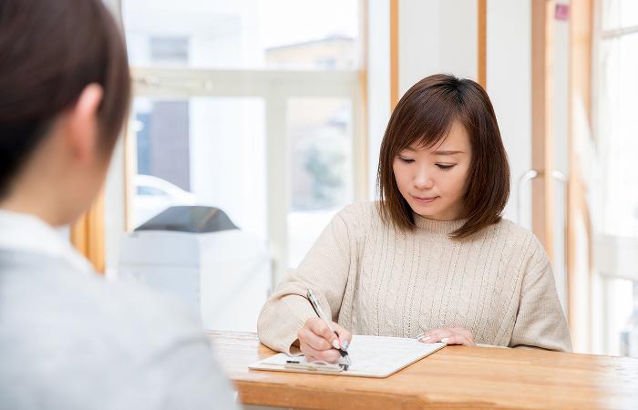 受付・問診票のご記入